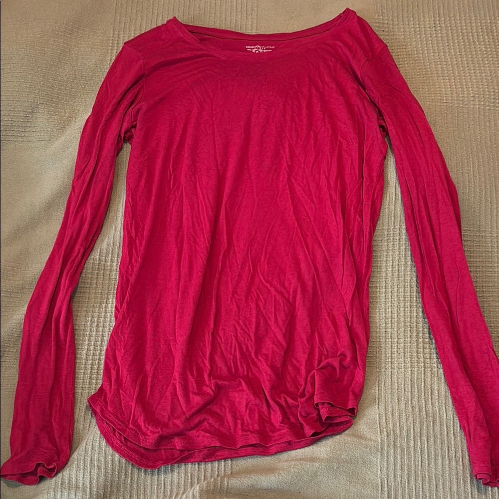 Majestic Filatures Red Long Sleeve Tee